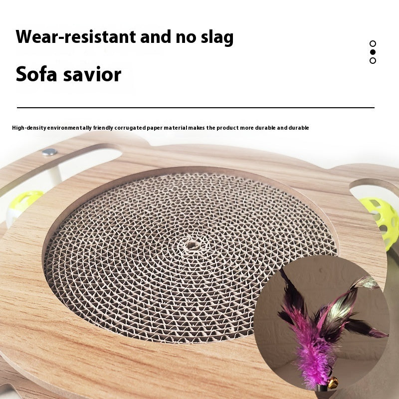 Cat Scratch Board with Handbell Corrugated Cardboard Scratcher Pad - Paper cat scratch board corrugated paper