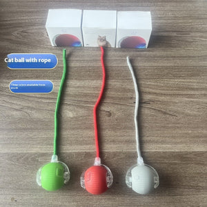 Cat Toy Ball Interactive Chaser for Indoor Cats Red Green Gray Plastic - Teleplus cat toy