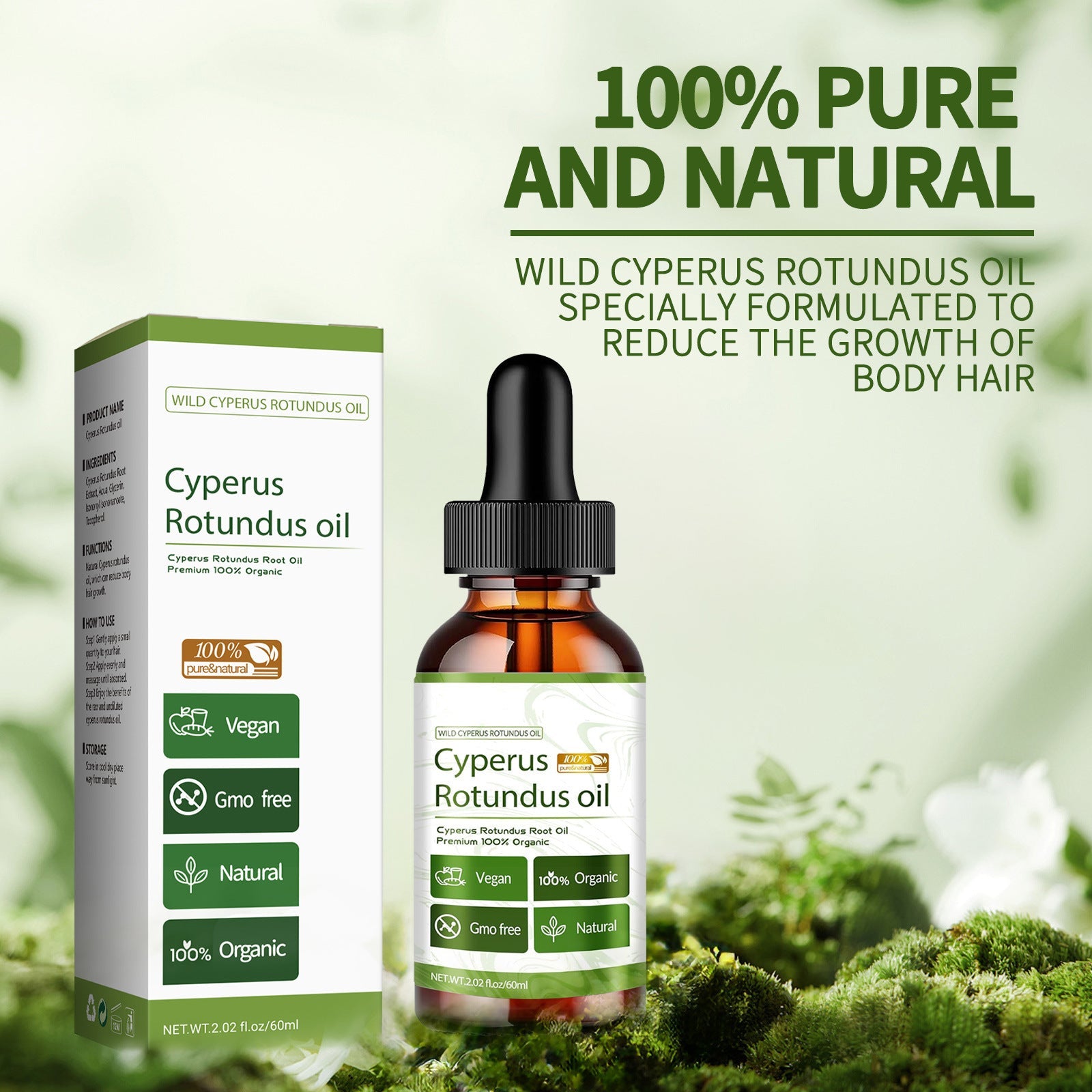 Cattail Hair Removal Oil for Sensitive Skin Soothing and Gentle Results - cattail hair removal oil soothing