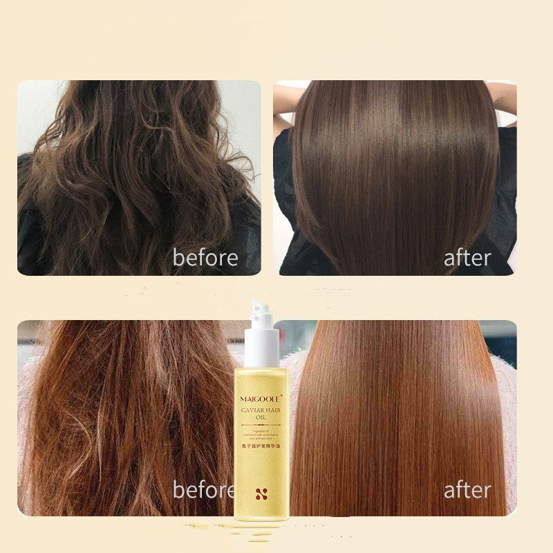 Caviar Hair Care Essential Oil for Damage Repair and Frizz Control - Teleplus hair care essential oil caviar