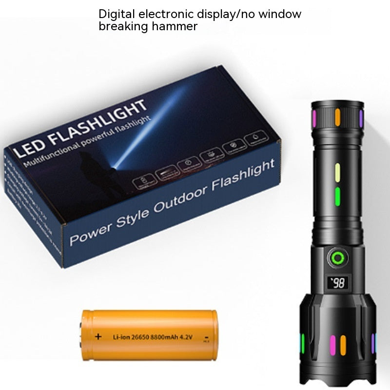 CB-G61D Flashlight with Digital Charging Cable and Strong Light Zoom - Teleplus strong light zoom charging digital