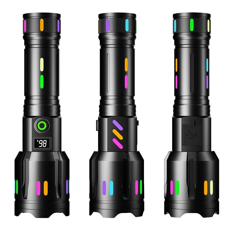 CB-G61D Flashlight with Digital Charging Cable and Strong Light Zoom - Teleplus strong light zoom charging digital