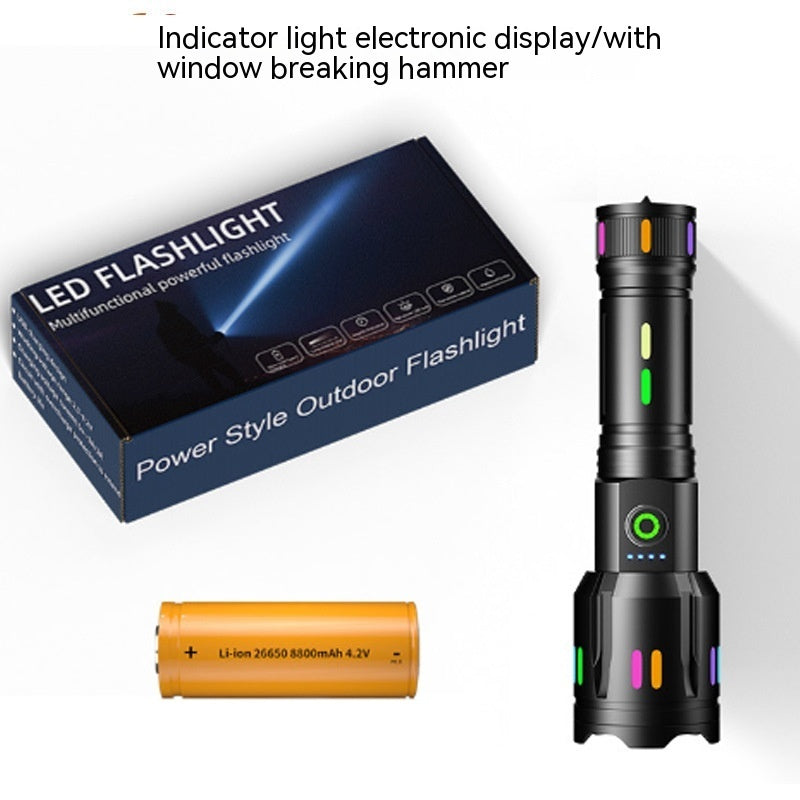 CB-G61D Flashlight with Digital Charging Cable and Strong Light Zoom - Teleplus strong light zoom charging digital