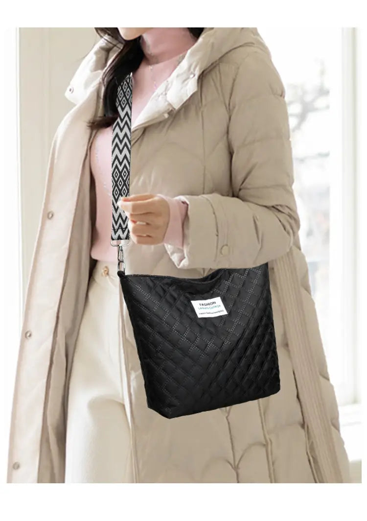 Oxford-Stoffkreuzbody-Umhängetasche mit Zipper mehrfarbiger Reiseboten