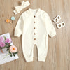 Baby Plush Baby Romper Zonder Botten Voor Lente En Herfst  - Wit