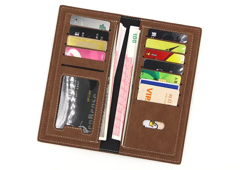 Neutral PU Leather Wallet Men Women RFID Card Holder for United States