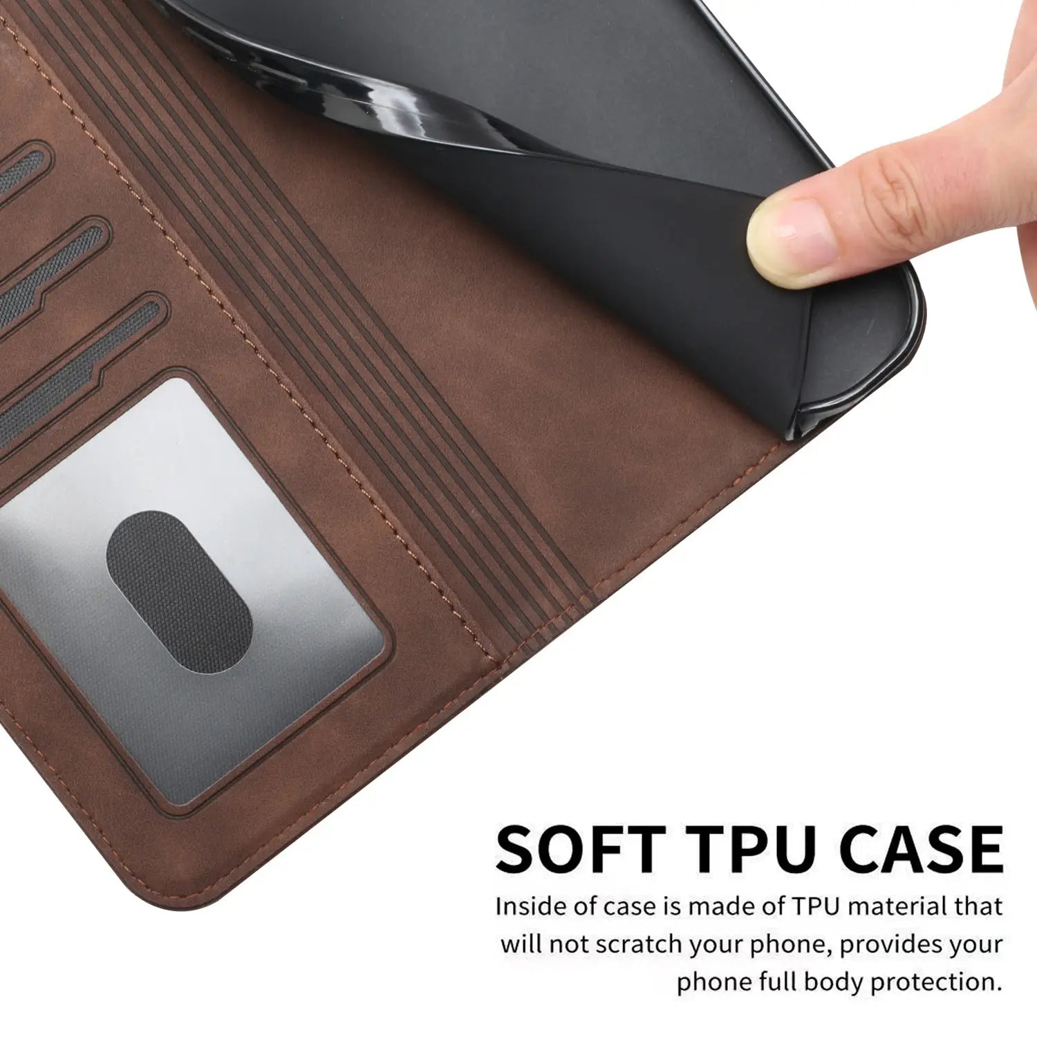 New Matte Solid Color Flip Card Wallet