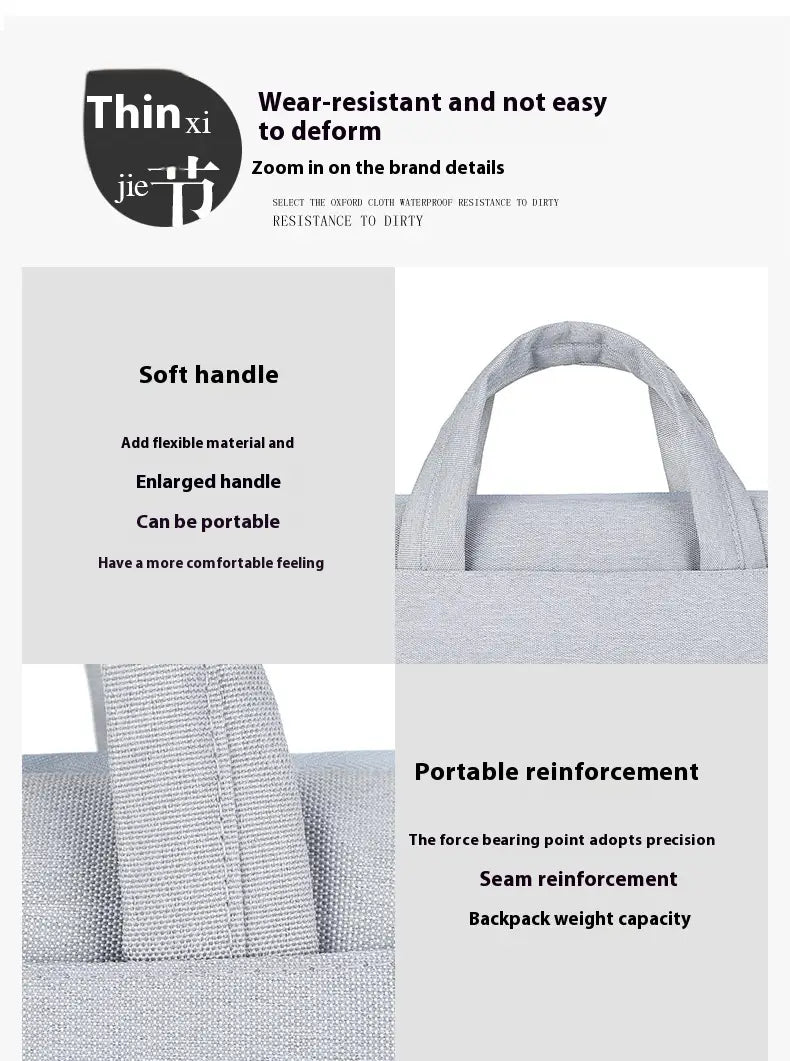 Sleeve ríomhaire glúine Oxford uiscedhíonach 14 15.6 Mála orlach d'fhir agus do mhná