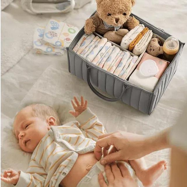 Large Capacity Maternal Diapers Storage Bag with Insulated Baby Item Organizer