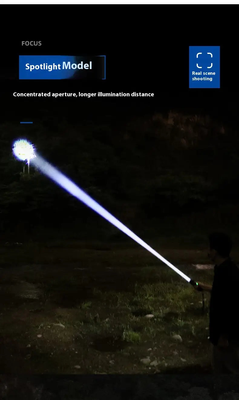 Outdoor Multifunctional Zoom Strong Wire Strap Box with Light Flashlight