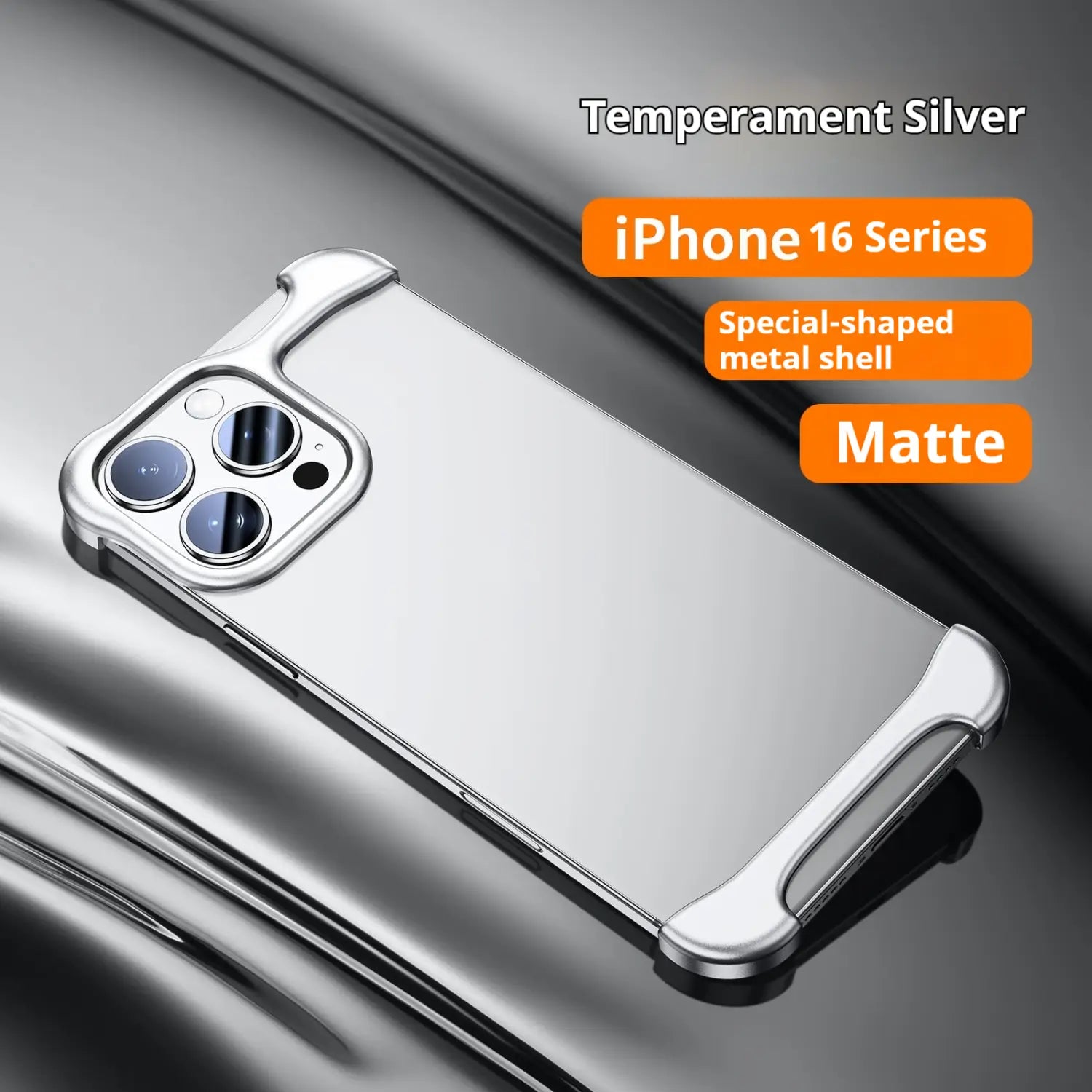 Two-in-One Metal Shell for iPhone with Corner Pad Phone Seamless