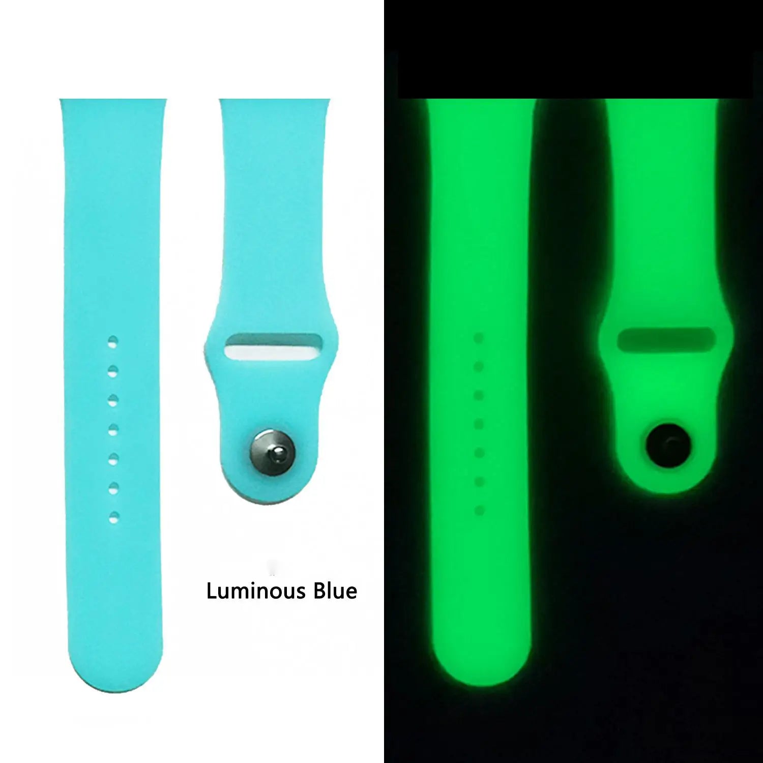 Silicone Fluorescent Strap Pure Color Luminous Design Durable Replacement Band