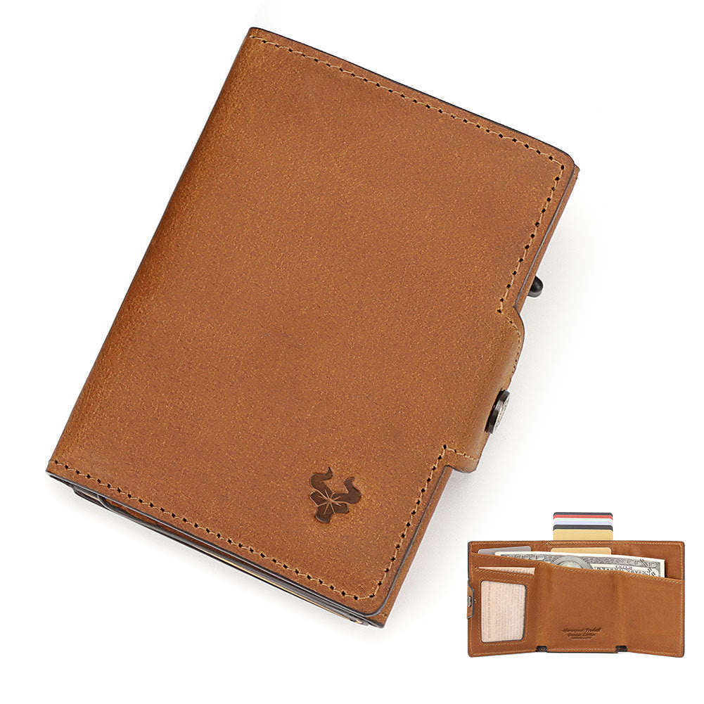 Fashion Crazy Horse Leather Change - Fashion Crazy Horse Leather Card Holder for Cool Cats