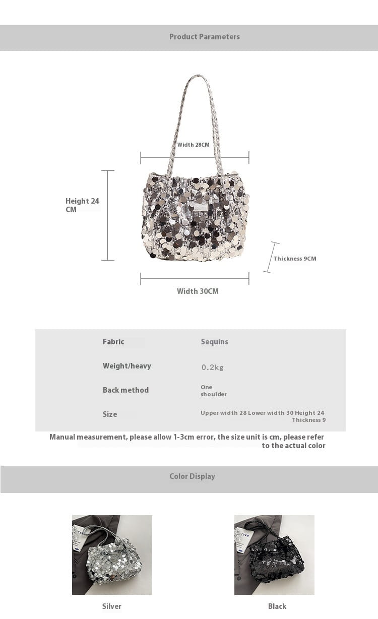 Borsa a tracolla in poliestere argento e nero con doppio cinturino a tasca aperta