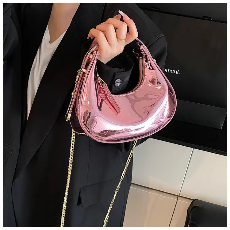 Kleine weiche PU -Umhängetasche mit 116 cm Riemen in mehreren Farben