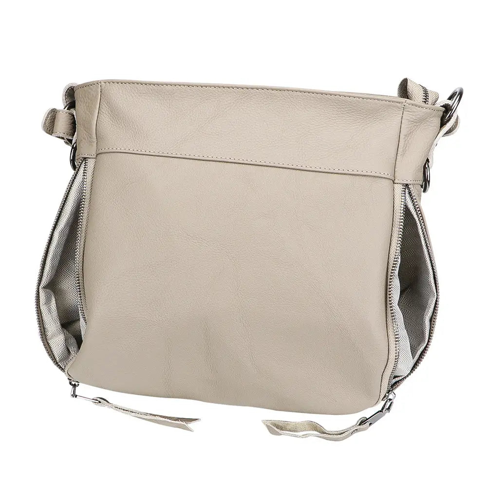 Large Capacity Genuine Leather Tote with Double Shoulder Connectors