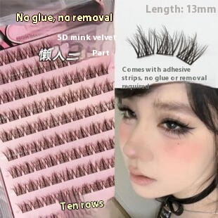 Glue-Free 5D Mink Eyelashes in Various Rows for False the United States