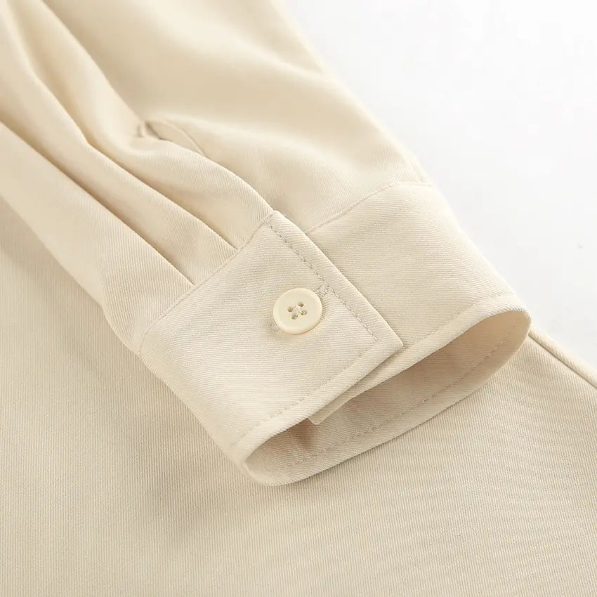 Robe épaule à manches longues kaki Jupe décontractée en polyester pour femmes S-xl