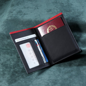 Alcantara Passport Holder Genuine Leather Certificate Holder Multifunctional Wallet - Genuine Leather Passport Holder