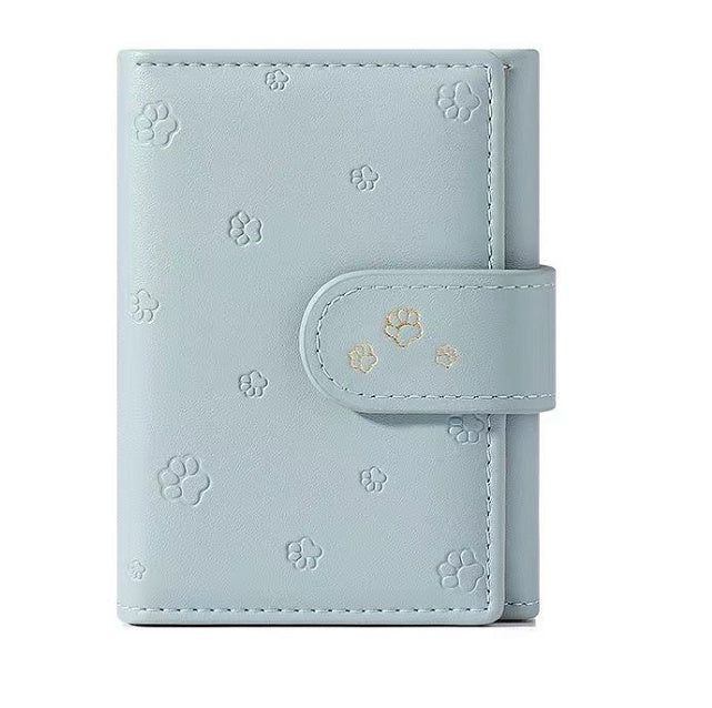 Fashion Small Paw Print Wallets Women Soft PU Leather Card Holder Purses - Purr-fectly Stylish Wallets for Fashionable