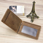 Retro Crazy Horse Leather Coin Purse With Key Ring - Retro Crazy Horse Purse for Skin Coffee Lovers