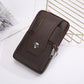 Men’s Leather Phone Bag Eyelet Buckle Large Size Waterproof - Big Boy Phone Bag That Can Handle Splash Zone