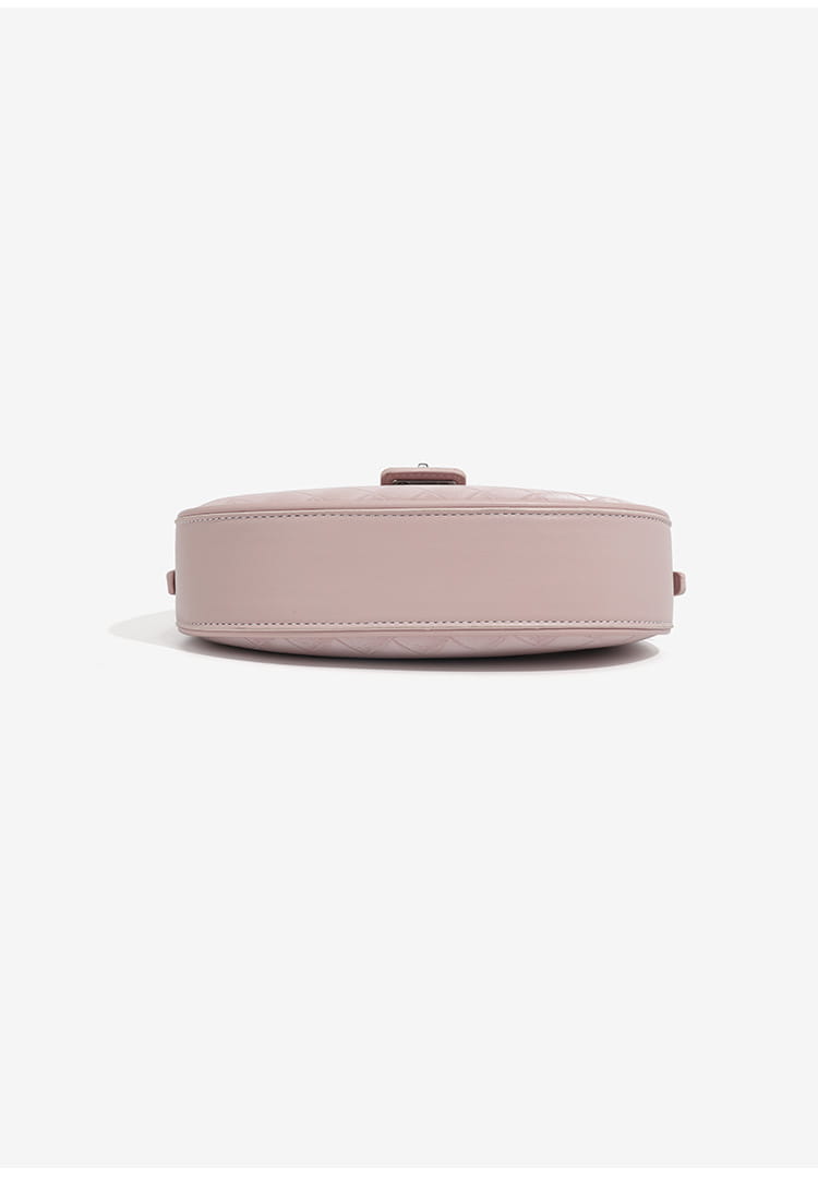 Pink Black Milky White Soft PU Saddle Shoulder Messenger Bag