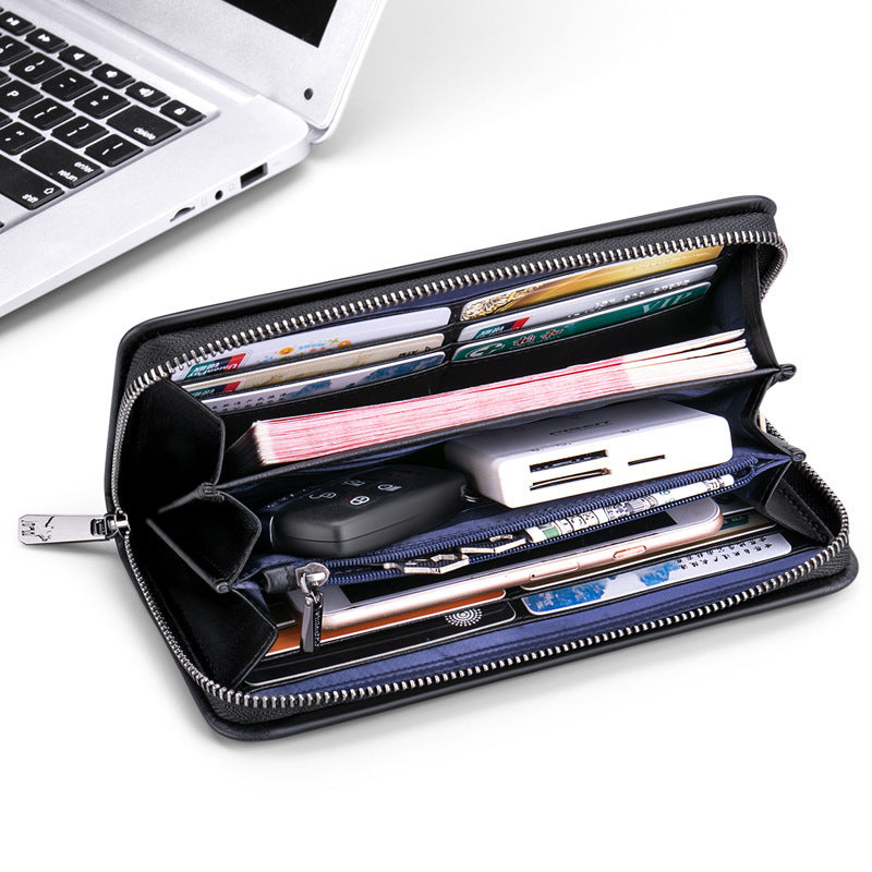 Men’s Long Clutch Polyester Wallet - Manly Clutch Wallet for Chasing Cash and Style