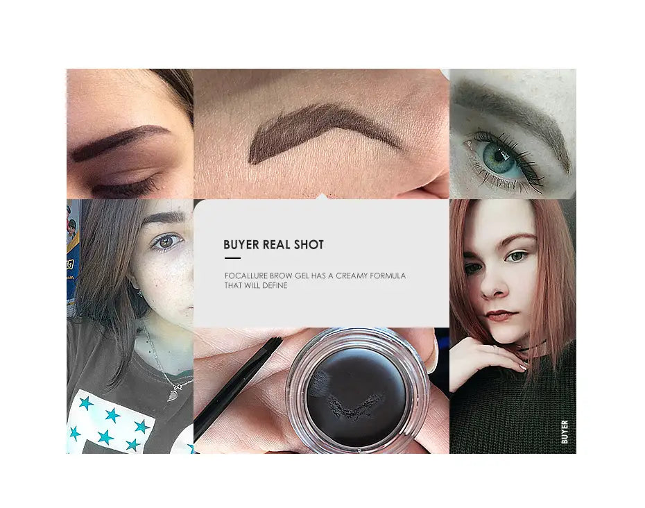 Double Layer Brow Cream and Eyebrow Dye Kit for Universal Skin