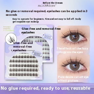 Glue-Free 5D Mink Eyelashes in Various Rows for False the United States