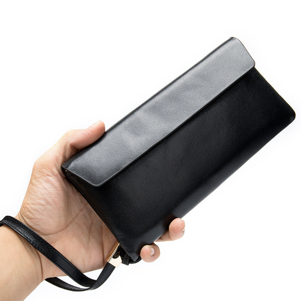 Soft Leather Wallet Korean Style Top Layer Cowhide Women’s Mid-length - Laugh in Style with Layer Cowhide Wallet Magic