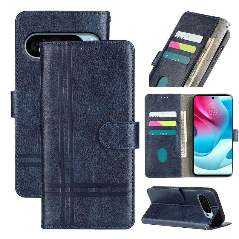 Embossed Flip Business Card Wallet Protective Cover