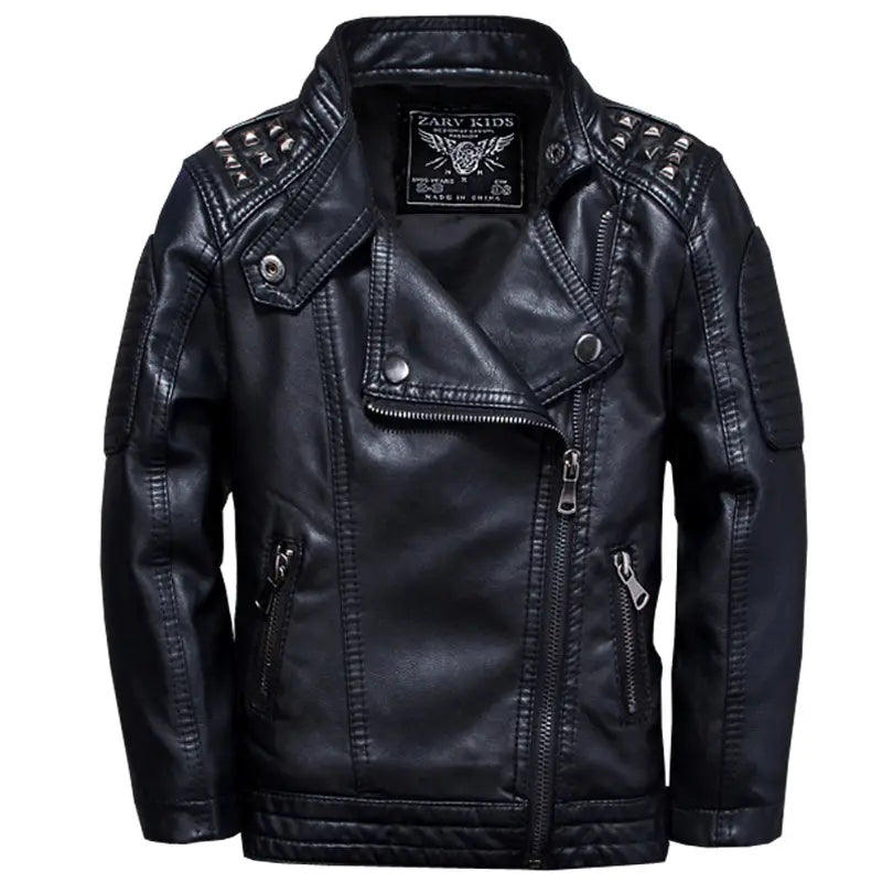 Solid Color Leather Fabric for Fashion Casual Jackets in Black and Royal Blue