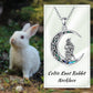 Celtic Knot Bunny Moon Necklace Sterling Silver Abalone Shellfish Pendant Jewelry Gifts - Celtic Knot Bunny Necklace