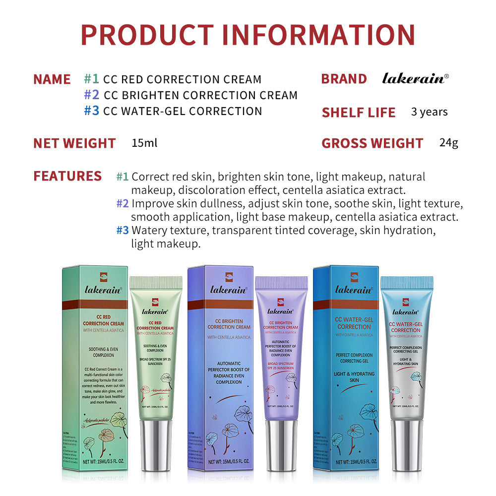 Centella Asiatica CC Cream for Moisturizing Waterproof Invisible Pores - Teleplus asiatica cc cream centella invisible