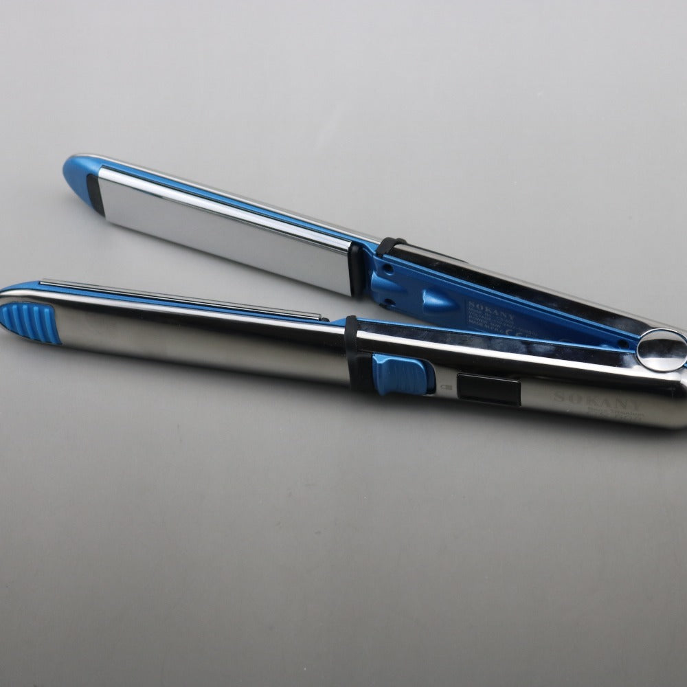 Ceramic Hair Straightener with Bangs Pull Plate for Wet and Dry - Teleplus straight clip ceramic hurt hair bangs pull