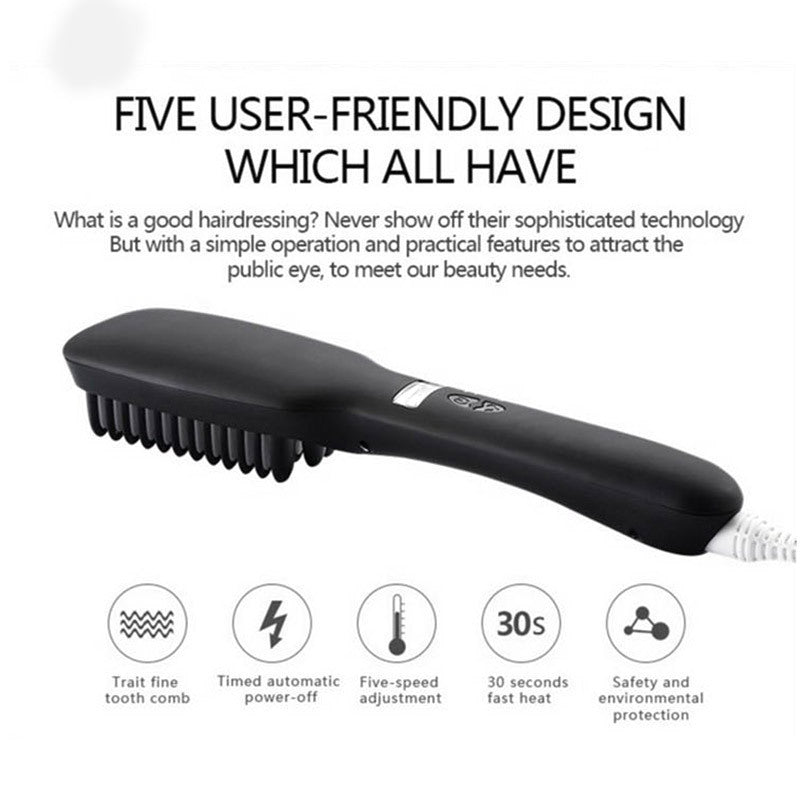 Ceramic Massage Comb and Buckle Hair Straightener with Temperature Control - Teleplus massage comb ceramic buckle hair