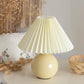Ceramic Pleated Table Lamp Nordic Bedside Creative Night Light - Teleplus pleated table lamp nordic bedside ceramic