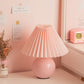 Ceramic Pleated Table Lamp Nordic Bedside Creative Night Light - Teleplus pleated table lamp nordic bedside ceramic