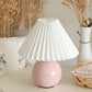 Ceramic Pleated Table Lamp Nordic Bedside Creative Night Light - Teleplus pleated table lamp nordic bedside ceramic