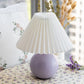 Ceramic Pleated Table Lamp Nordic Bedside Creative Night Light - Teleplus pleated table lamp nordic bedside ceramic