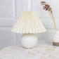 Ceramic Pleated Table Lamp Nordic Bedside Creative Night Light - Teleplus pleated table lamp nordic bedside ceramic
