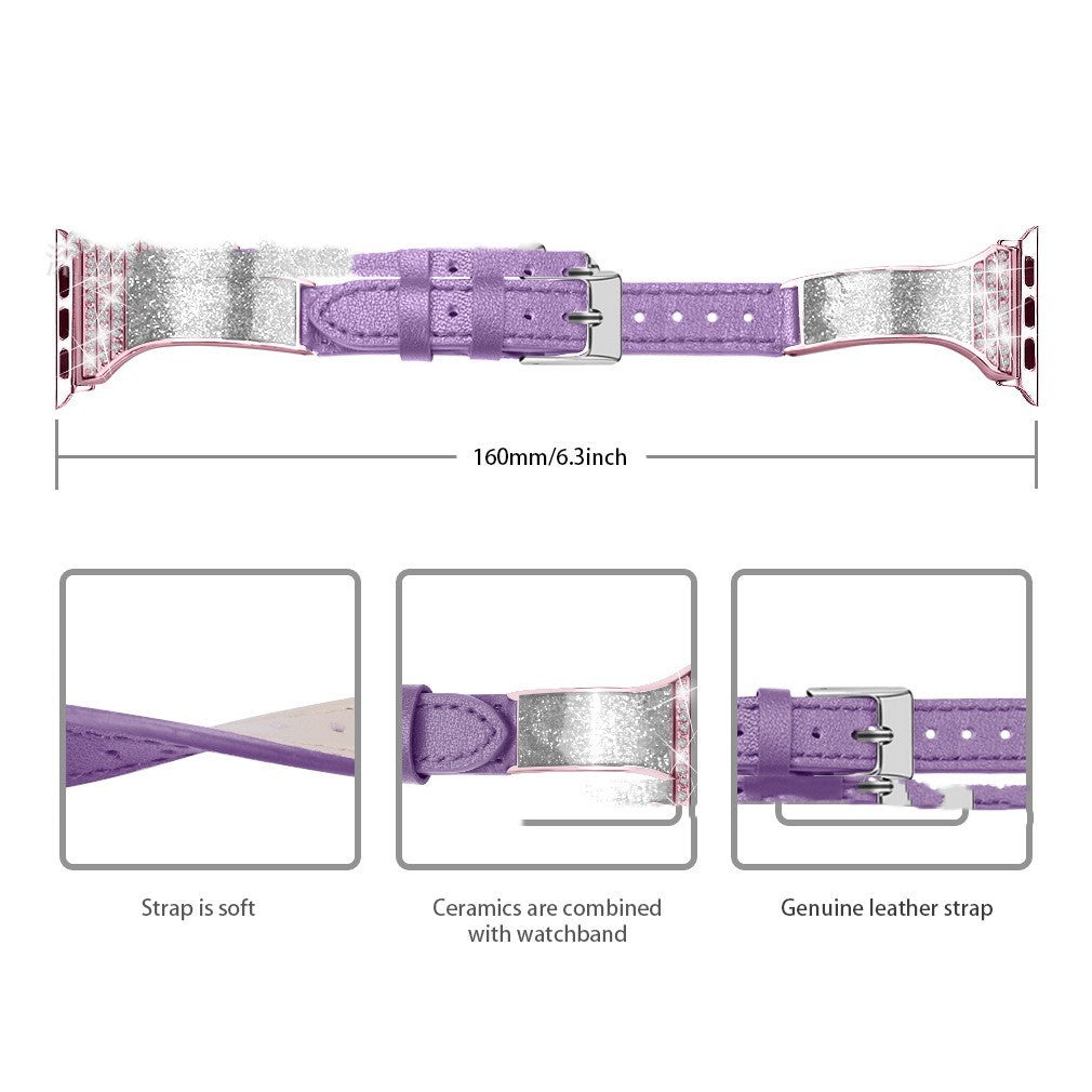 Ceramic Watch Band for Smart Watches Leather and Porcelain Styles - Teleplus smart watch band ceramic strap leather