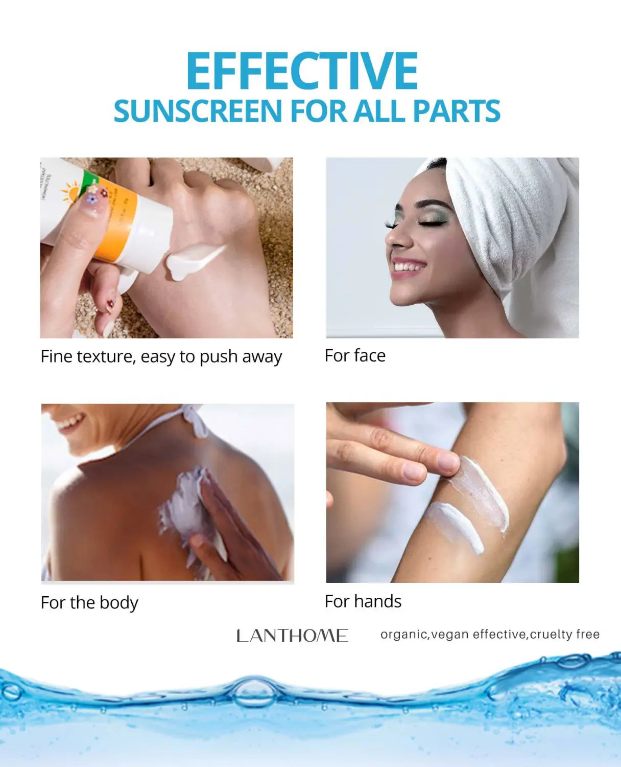 Creme corporal não grease, loção nutritiva 50g x1pcs para pele seca