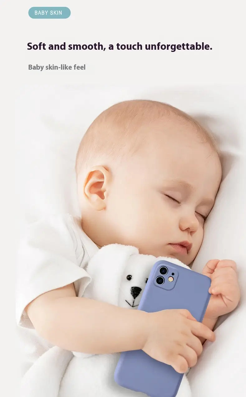 Liquid Silicone Phone Case with Fine Hole Protection in Multiple Colors