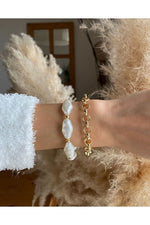 Chain and Pearl Bracelet Set Layered Elegant Jewelry for Women - Teleplus bracelet set