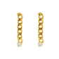 Gold Plated Zircon Earrings for Women in the United States CHF Style - Chain Stylish Ear Adventures united states chf