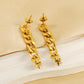 Gold Plated Zircon Earrings for Women in the United States CHF Style - Chain Stylish Ear Adventures united states chf
