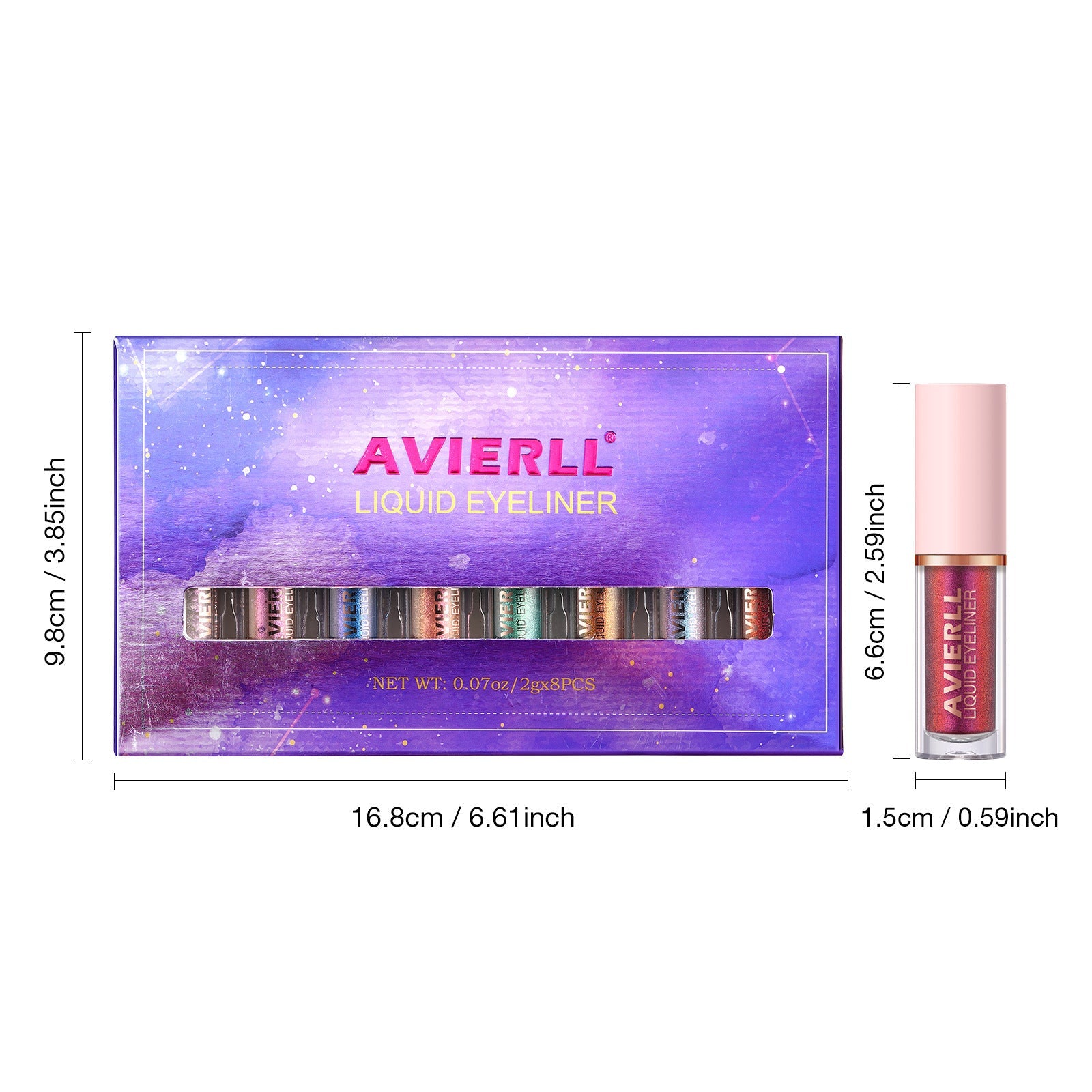 Chameleon Liquid Eyeliner Sets with 3 and 8 Colors for Universal Skin - Teleplus chameleon liquid eyeliner sets set b