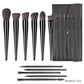 Champagne Makeup Brushes Set with Solid Wood Handles for Suitable Application - Teleplus champagne makeup brushes suit